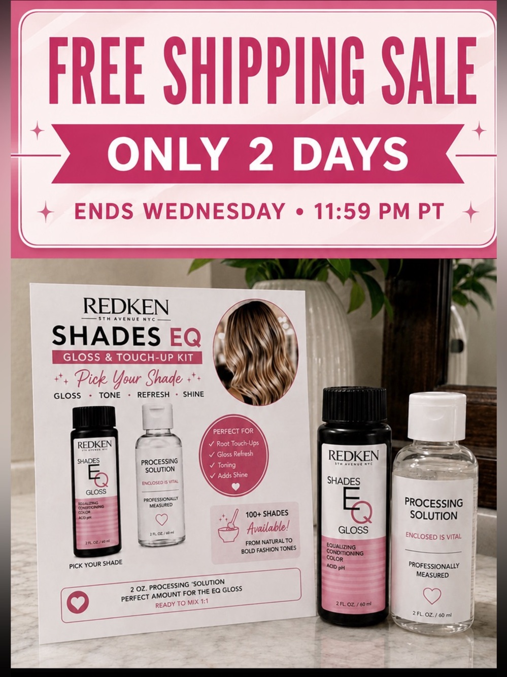 Redken Shades EQ Gloss & Touch-Up Kit – Pick Your Shade + Processing Solution